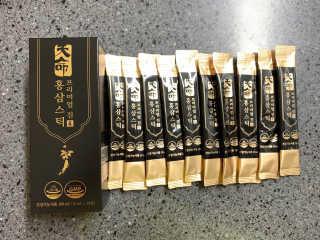 헬스업_천명진프리미엄홍삼스틱_10ml x 30포 — 5점을 준 리뷰어가 2020년 9월 올린 사용 사진