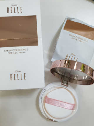 디어벨르 크림쿠션 DEAR BELLE CREAM COUSION — 5점을 준 리뷰어가 2020년 8월 올린 사용 사진