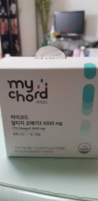 JW중외제약 마이코드 알티지 오메가3 1000 mg — 5점을 준 리뷰어가 2020년 8월 올린 사용 사진