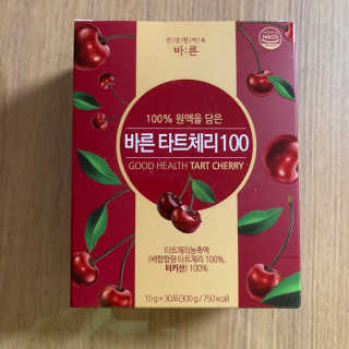 건강한약속 바른 바른 타트체리100 — 5점을 준 리뷰어가 2020년 7월 올린 사용 사진