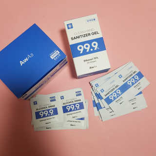 어웨이크어슬립 [AWAS] 알콜스왑 100매 + 세니타이저겔 50매 위생세트 — 5점을 준 리뷰어가 2020년 7월 올린 사용 사진