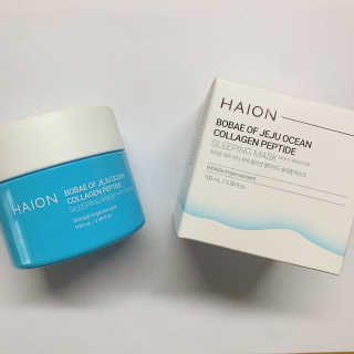 바르는콜라겐 하이온 제주바다보배 슬리핑마스크 100mL — 5점을 준 리뷰어가 2020년 6월 올린 사용 사진