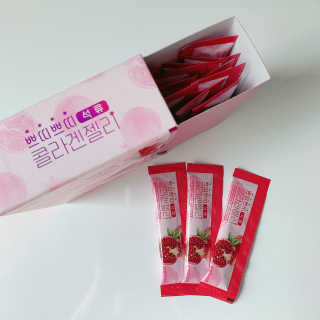 헬스업_쁘띠쁘띠석류콜라겐젤리_20g x 14포 — 4점을 준 리뷰어가 2020년 8월 올린 사용 사진