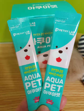 펫시랩 반려견용 액상 프리바이오틱스 아쿠아펫 — 5점을 준 리뷰어가 2020년 12월 올린 사용 사진
