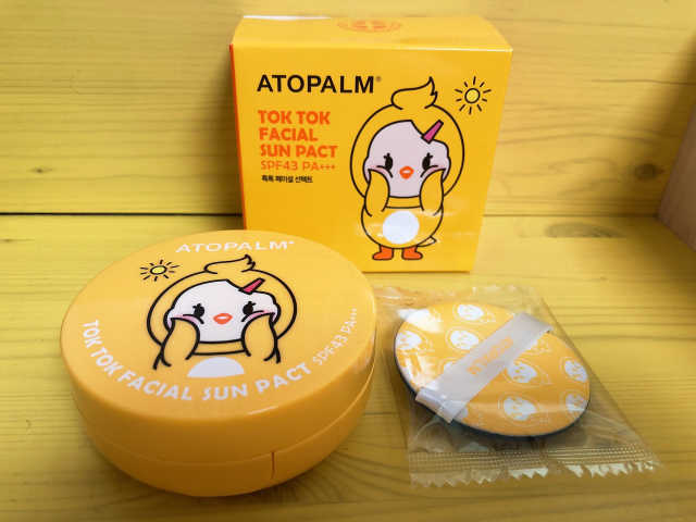 아토팜 톡톡 페이셜 선팩트 SPF43 PA+++ 리뷰 사진