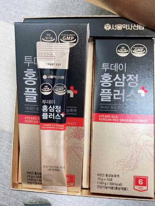 서울약사신협_투데이홍삼정플러스스틱_10g x 30포 — 5점을 준 리뷰어가 2020년 12월 올린 사용 사진