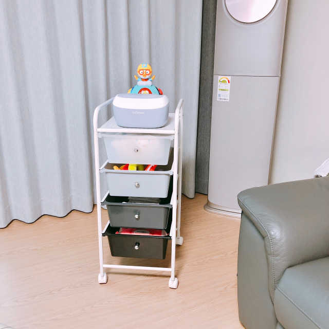 DIY 다용도 이동식 4단 수납 트롤리 서랍장 리뷰 사진
