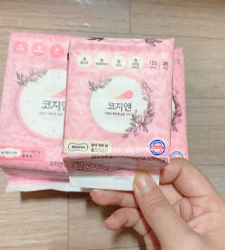 코지앤 생리대 체험 패키지 — 4.5점을 준 리뷰어가 2020년 11월 올린 사용 사진