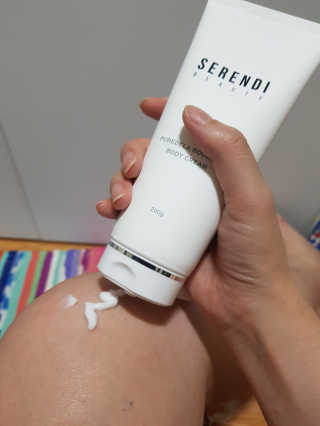 세렌디뷰티 퓨어델라 부스팅 바디크림 — 5점을 준 리뷰어가 2020년 6월 올린 사용 사진