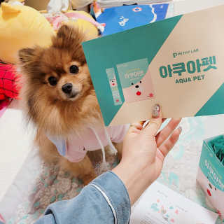 펫시랩 반려견용 액상 프리바이오틱스 아쿠아펫 — 5점을 준 리뷰어가 2020년 12월 올린 사용 사진