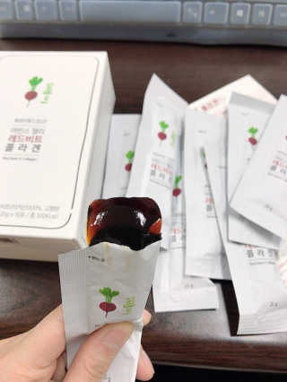 유유네이처 머빈스 젤리 레드비트 콜라겐 — 4점을 준 리뷰어가 2020년 6월 올린 사용 사진