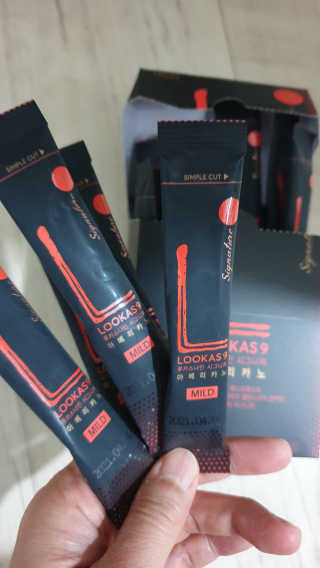 루카스나인 아메리카노 30T, 라떼 10T — 5점을 준 리뷰어가 2020년 4월 올린 사용 사진