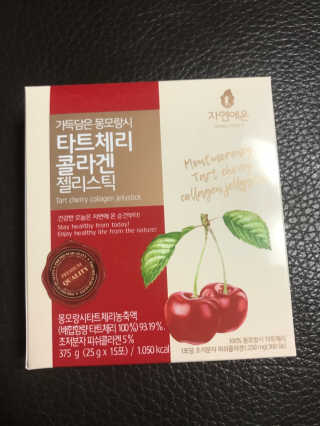 자연에온 가득담은 몽모랑시 타트체리 콜라겐 젤리스틱 — 5점을 준 리뷰어가 2020년 12월 올린 사용 사진