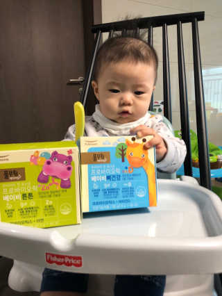 [풀무원베이비밀] 프로바이오락 베이비 유산균 SET — 5점을 준 리뷰어가 2020년 11월 올린 사용 사진