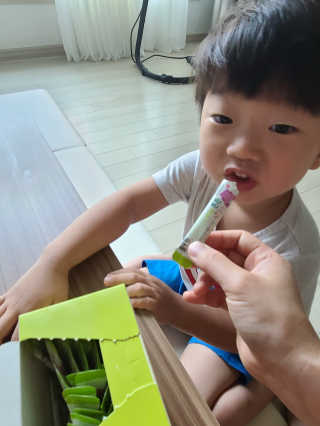[풀무원베이비밀] 프로바이오락 베이비 튼튼 유산균 — 4점을 준 리뷰어가 2020년 8월 올린 사용 사진