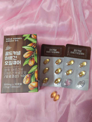 조은약초 골드 커넬 모로코 먹는 식용 아르간오일 큐어 30캡슐 — 5점을 준 리뷰어가 2020년 11월 올린 사용 사진