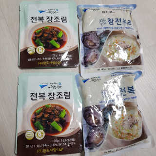 바다는다웰빙이다 완도사랑 전복죽 250g - 2팩 + 전복장조림 2팩 — 5점을 준 리뷰어가 2020년 11월 올린 사용 사진