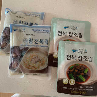 바다는다웰빙이다 완도사랑 전복죽 250g - 2팩 + 전복장조림 2팩 — 4점을 준 리뷰어가 2020년 8월 올린 사용 사진