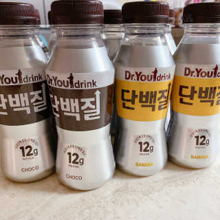 닥터유드링크 단백질 초코맛 and 바나나맛 — 5점을 준 리뷰어가 2020년 8월 올린 사용 사진