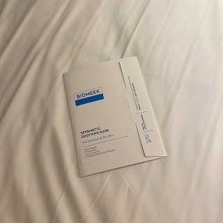 바이오믹 BIOMEEK SENSIMETIC SOOTHING MASK.S — 5점을 준 리뷰어가 2020년 6월 올린 사용 사진