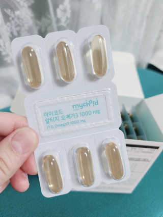 JW중외제약 마이코드 알티지 오메가3 1000 mg — 5점을 준 리뷰어가 2020년 8월 올린 사용 사진