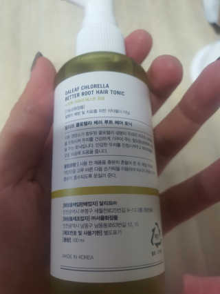 달리프 클로렐라 베러 루트 헤어토닉 100ml — 5점을 준 리뷰어가 2020년 11월 올린 사용 사진
