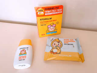 아토팜 야외놀이 선밀크 SPF50+ PA+++ — 5점을 준 리뷰어가 2020년 5월 올린 사용 사진