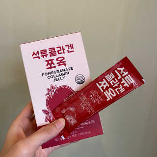 조은약초 석류콜라겐 석류즙 석류쪼옥 젤리 스틱 15포 x 20g — 3점을 준 리뷰어가 2020년 9월 올린 사용 사진